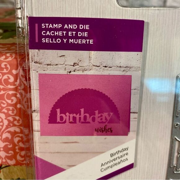 Gemini Crafters Companion Birthday Stamp Die Set 3.8 x 1.1 Card Making Scrapbook - Picture 2 of 4